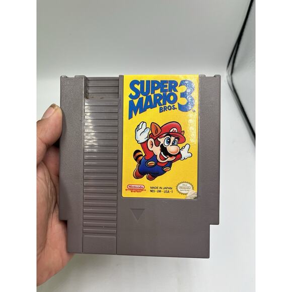 Super Mario Bros. 3 (Nintendo NES, 1990) Cartridge Only With Sleeve - Picture 3 of 7